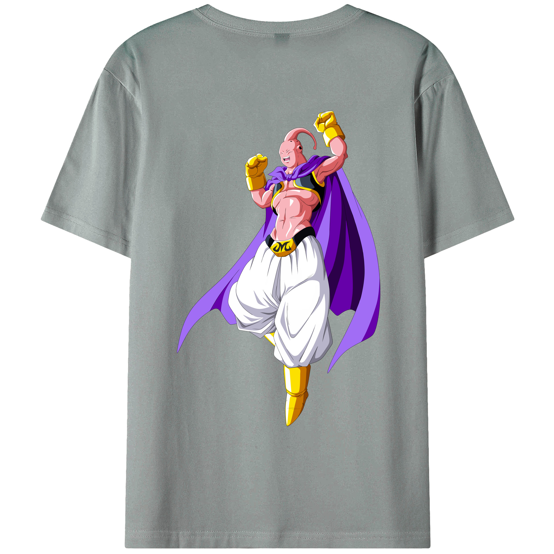 （画像用） ドラゴンボール 魔人ブウ DRAGON BALL Majin Buu 綿100％ メンズ半袖Tシャツ（バックプリント） 通気性